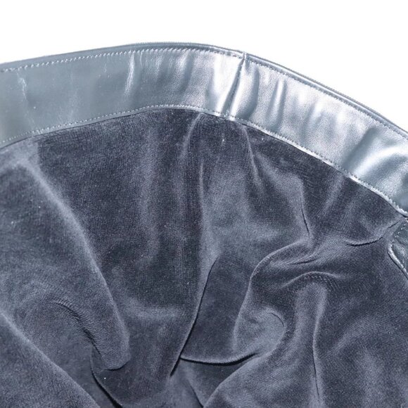 CHANEL Matelasse COCO Mark Tote Bag pile Black Silver CC Auth BA4775 - Picture 11 of 16